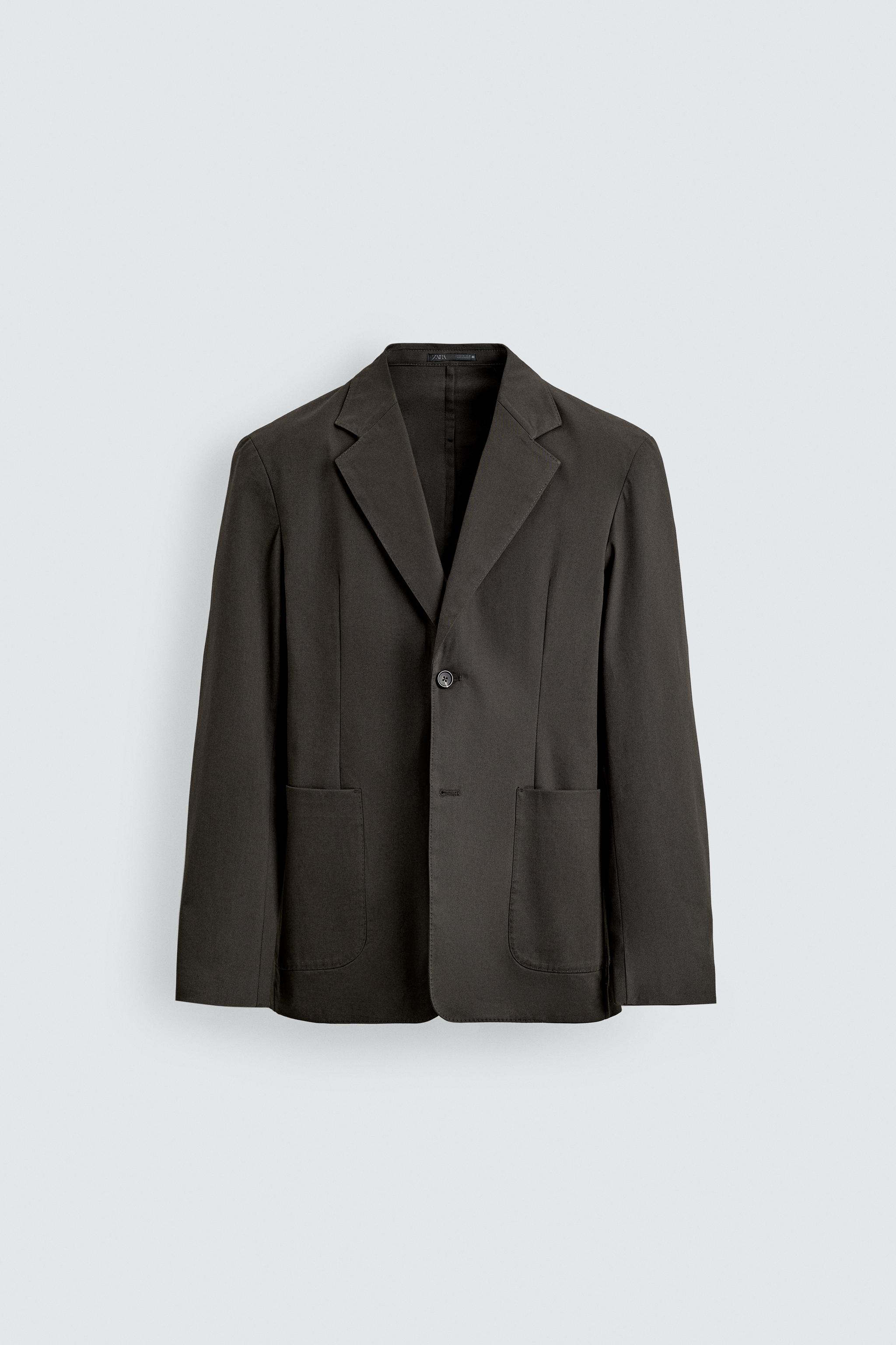 RELAXED FIT COTTON BLEND SUIT JACKET